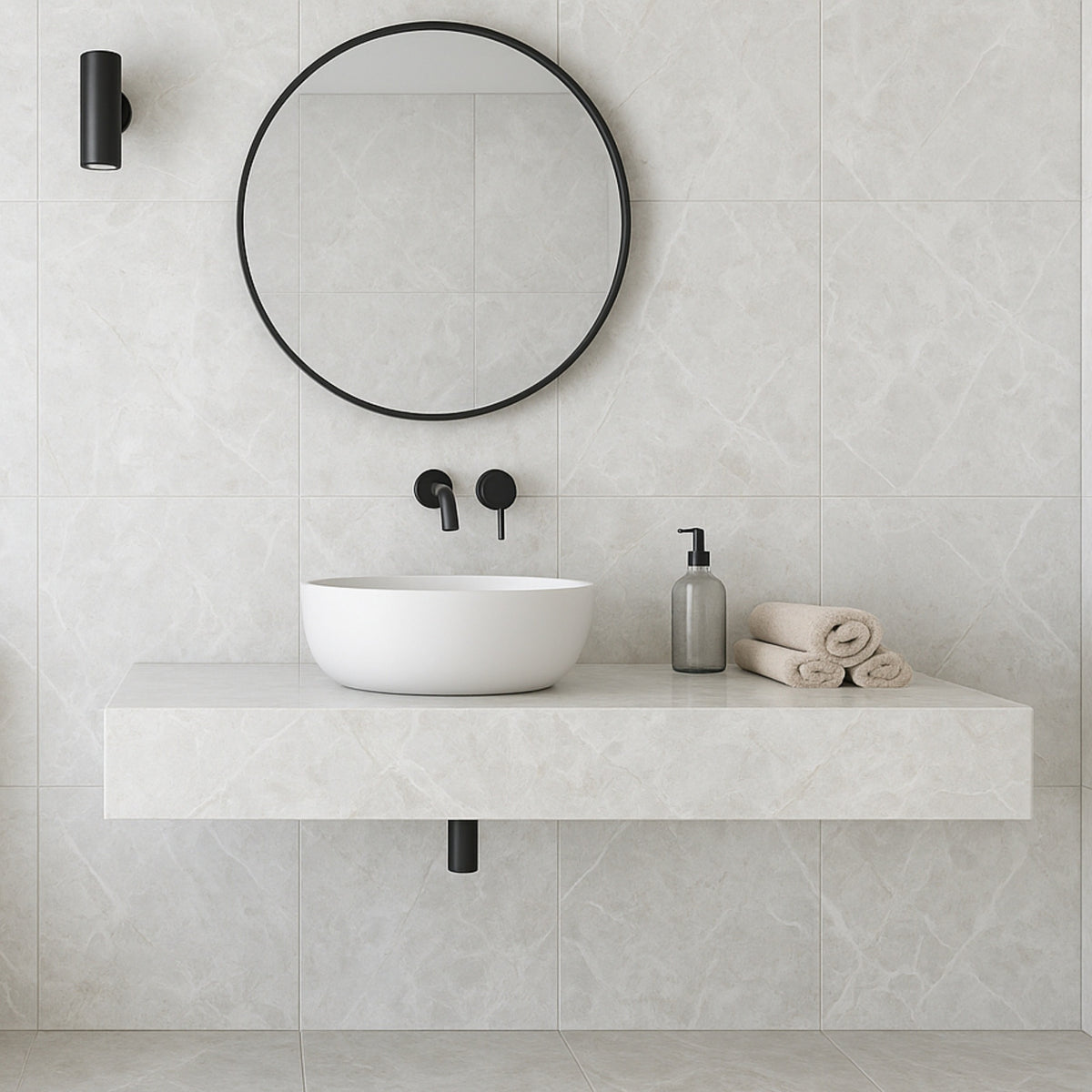 Belvedere White Satin 60x60