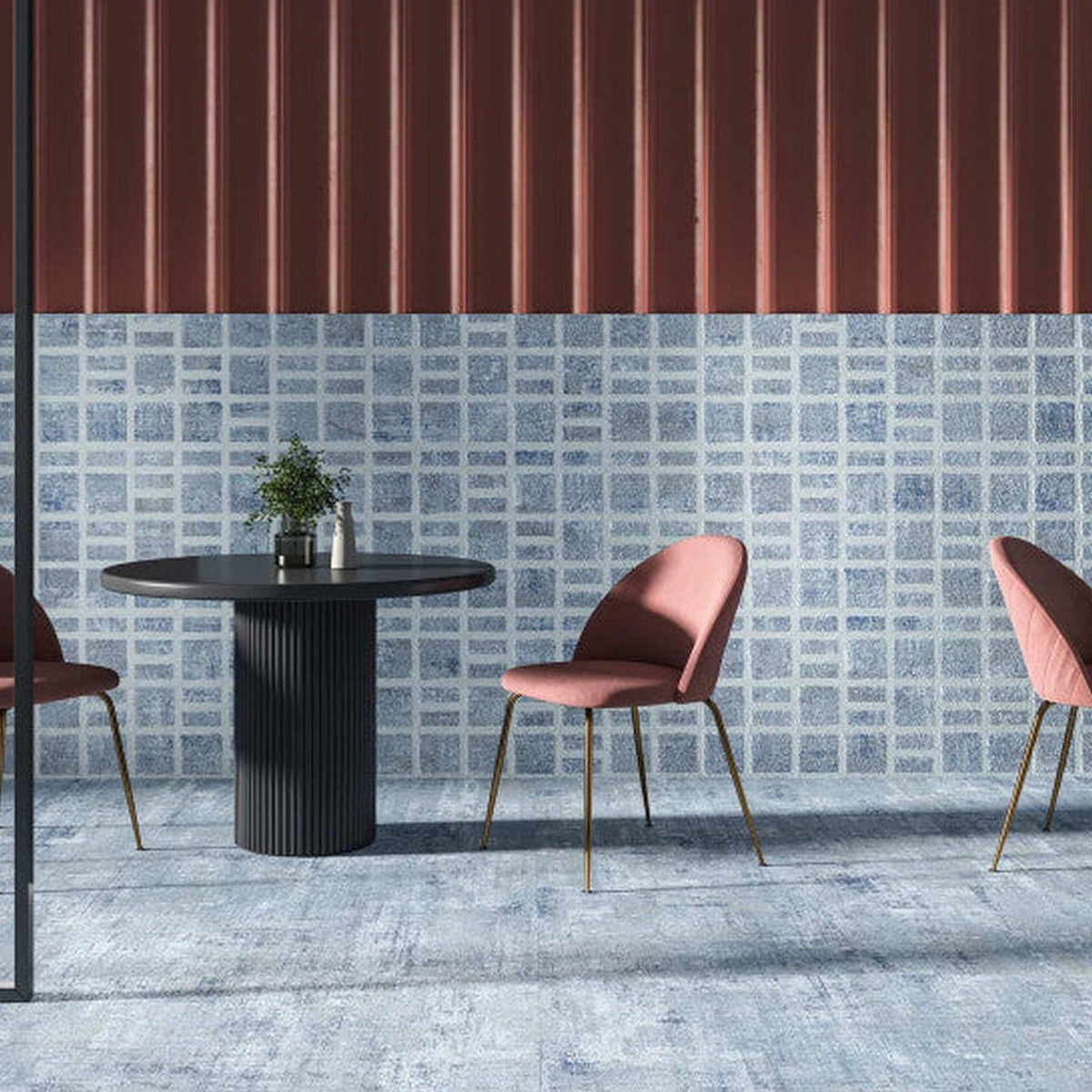 Milano Blue Frame Natural 50x100