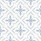 Charming Blue Ceramic Tiles with Antique Cube Pattern