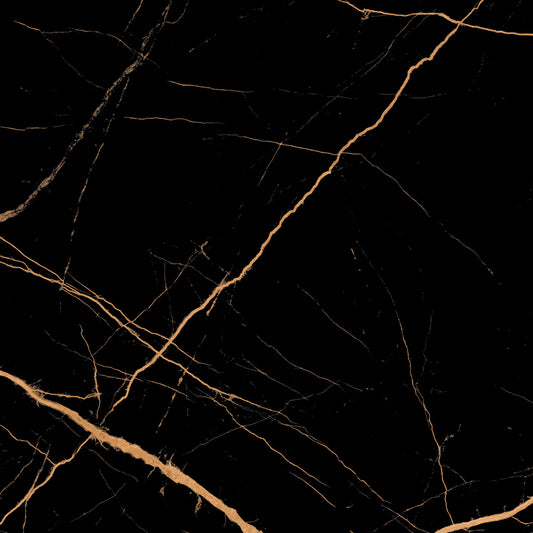 Lustrous Golden Porcelain Tiles – Atlantis Black 60x60