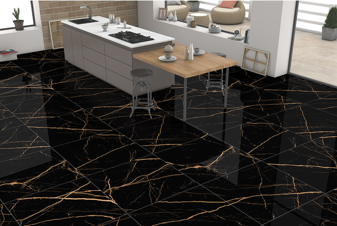 Atlantis Black Gloss 60x60