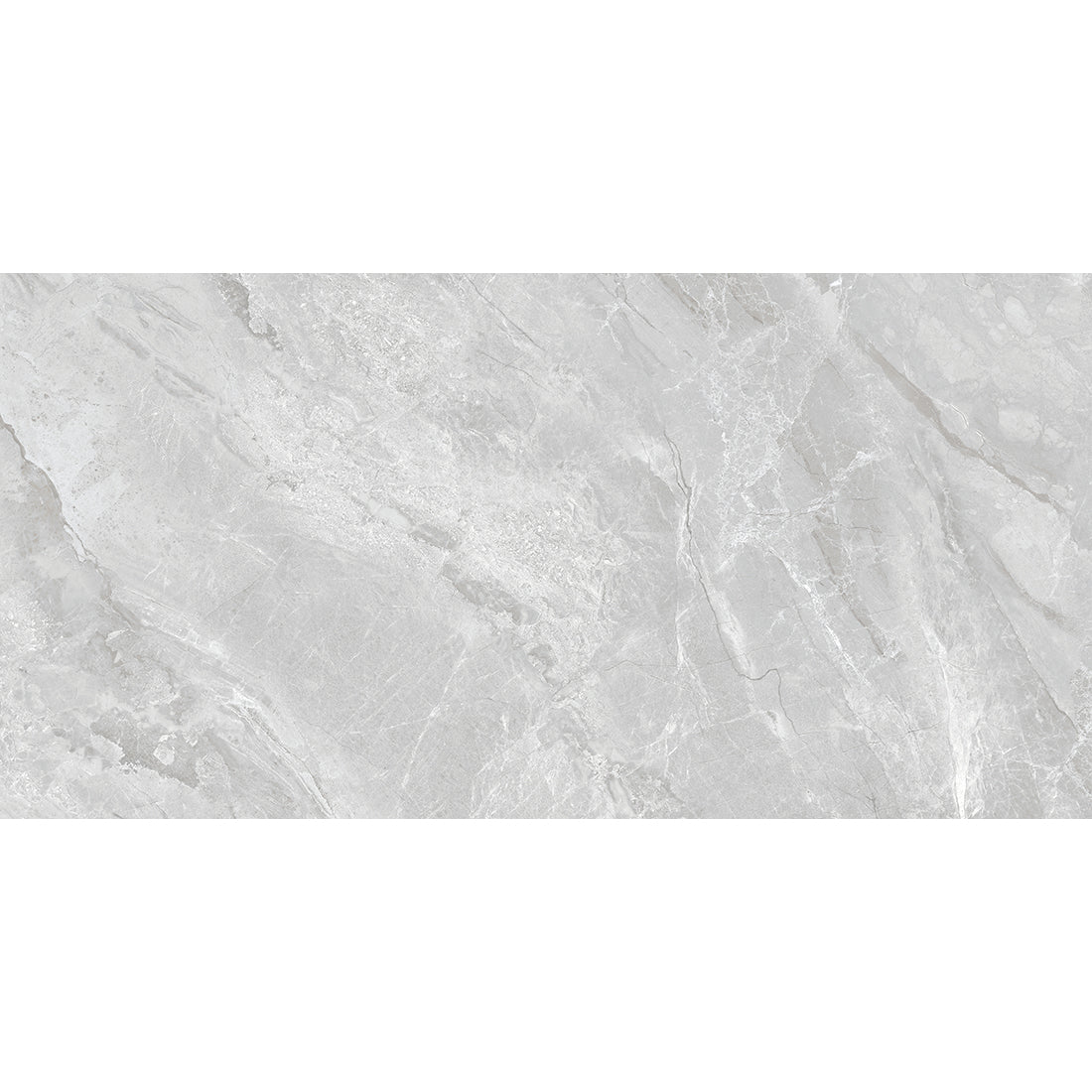 Lustrous Light Grey Porcelain Tiles - Zenith 30x60 Collection